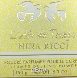 Vintage NINA RICCI L'Air du Temps Perfumed Dusting Powder 5.3 oz new in box