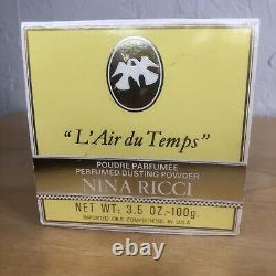 Vintage NOS Nina Ricci L'Air du Temps TALC PERFUMED Dusting Powder 100g 3.5 OZ