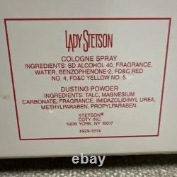 Vintage -New in box Lady Stetson gift set, cologne spray and dusting powder