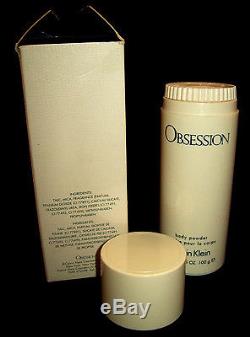 Vintage OBSESSION BODY POWDER 3.5 oz. CALVIN KLEIN CK Dusting Bath Talc Perfume
