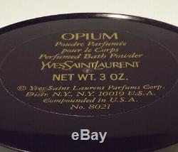 Vintage OPIUM 3 OZ Perfumed BATH/DUSTING POWDER by YVES SAINT LAURENT New Sealed
