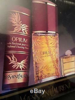 Vintage Old Formula Yves St Laurent Opium Perfume & Dusting Powder Set Sealed