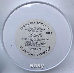 Vintage Original DIORELLA Christian Dior 4oz Perfumed Dusting Powder with Box