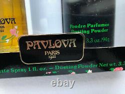 Vintage PAVLOVA Paris 1922 Eau de Toilette Spray & Dusting Powder 3.3 Arabesque