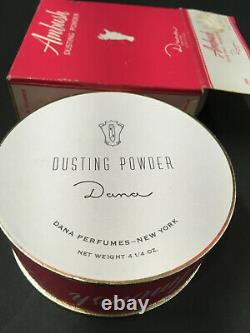 Vintage Perfume dusting powder Ambush Dana unused 4.25 oz cologne fragrance box