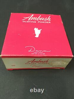 Vintage Perfume dusting powder Ambush Dana unused 4.25 oz cologne fragrance box