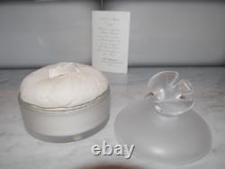 Vintage Perfumed Dusting Powder In Lalique Crystal Nina Ricci L'air Du Temps