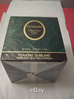 Vintage Perfumed Dusting Powder Poison Christian Dior 7 oz/200g new, sealed, women