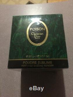 Vintage Poison Christian Dior Perfumed Dusting Powder 7 Oz Brand New Sealed