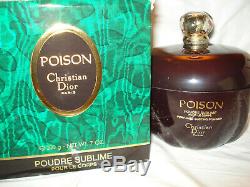 Vintage Poison Christian Dior Perfumed Dusting Powder 7 Oz Sealed