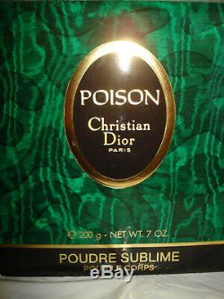 Vintage Poison Christian Dior Perfumed Dusting Powder 7 Oz Sealed