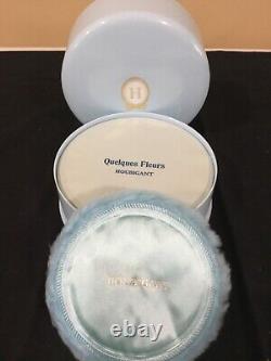 Vintage Quelques Fleurs by Houbigant Perfume Dusting Powder 5 oz with Puff RARE