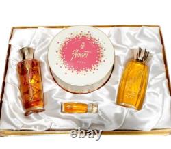Vintage RARE Coty L'aimant Bath Oil Parfum Dusting Powder Gift Set FREE SHIP