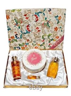 Vintage RARE Coty L'aimant Bath Oil Parfum Dusting Powder Gift Set FREE SHIP