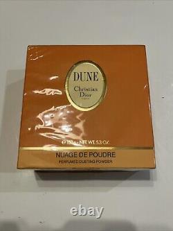 Vintage Rare Christian Dior DUNE Perfumed Dusting Powder NEW Sealed 5.3 Oz/150g