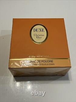 Vintage Rare Christian Dior DUNE Perfumed Dusting Powder NEW Sealed 5.3 Oz/150g