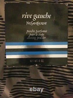 Vintage Rive Gauche Yves Saint Laurent Perfume Dusting Powder 6 oz Boxed HTF