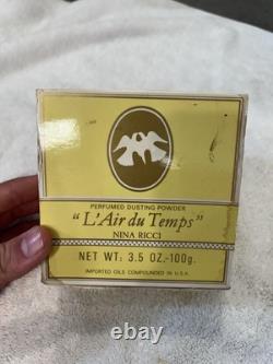 Vintage Sealed Nina Ricci L'Air du Temps Perfumed Dusting Powder 3.5 OZ 100g