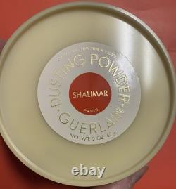 Vintage Sealed Unused Guerlain Shalimar Perfumed Dusting Body Powder Talc 2 Ozs