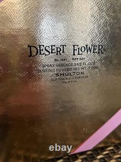 Vintage Shulton Desert Flower Spray Cologne 2 oz and Dusting Powder 7 oz Set
