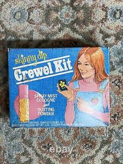 Vintage Skinny Dip Spray Cologne and Dusting Powder With Crewel Kit