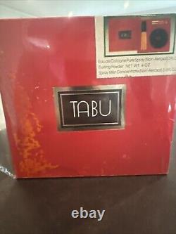 Vintage Tabu BY Dana Perfumed Dusting Powder Women 4 oz Talc New Box READ GIFT