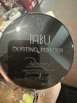 Vintage Tabu BY Dana Perfumed Dusting Powder Women 4 oz Talc New With Box FAST