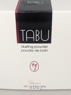 Vintage Tabu Perfumed Dusting Body Powder Talc Vanity 4 oz 90s NWB