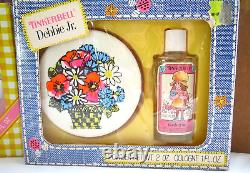 Vintage Tom Fields Tinkerbell Cologne w Atomizer, Dusting Powder 2 Sets 1970's