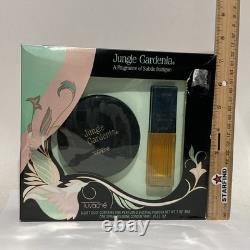 Vintage Tuvache JUNGLE GARDENIA Dusting Powder & Perfume Yardley of London Set