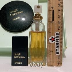 Vintage Tuvache JUNGLE GARDENIA Dusting Powder & Perfume Yardley of London Set