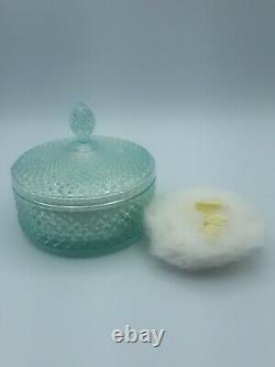 Vintage Used L Air Du Temps Perfumed Dusting Powder/rare Blue Lidded Jar80%