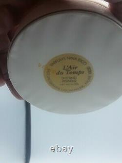 Vintage Used L Air Du Temps Perfumed Dusting Powder/rare Blue Lidded Jar80%