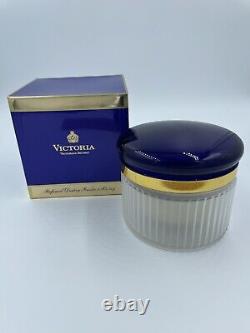 Vintage VICTORIA SECRET Perfumed Dusting Powder 2.5 Oz Glass Jar New Rare