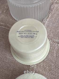 Vintage VICTORIA SECRET Perfumed Dusting Powder 2.5 Oz Glass Jar New Rare