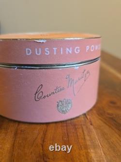 Vintage White Mist Perfumed Dusting Powder Talc Countess Maritza Cosmetics 5oz