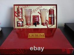 Vintage YSL Opium Giftset With 1.6 Toilette, Perfumed Dusting Powder, Parfum ++