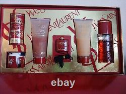 Vintage YSL Opium Giftset With 1.6 Toilette, Perfumed Dusting Powder, Parfum ++