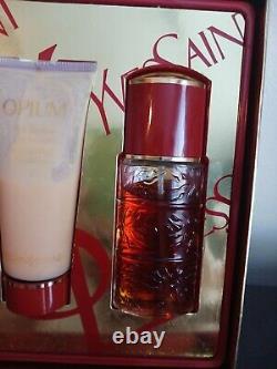 Vintage YSL Opium Giftset With 1.6 Toilette, Perfumed Dusting Powder, Parfum ++