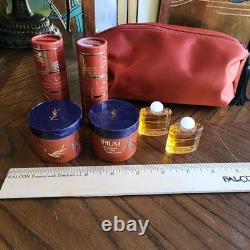 Vintage YSL Opium Perfume Set With A Variety Of Products- Dusting Powder- Opened