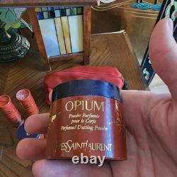 Vintage YSL Opium Perfume Set With A Variety Of Products- Dusting Powder- Opened