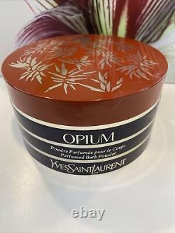 Vintage YSL Opium Perfumed Bath Powder 6oz Dusting Body Yves Saint Laurent