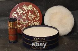 Vintage YSL Opium Perfumed Bath Powder 6oz Dusting Body and Travel Powder Set