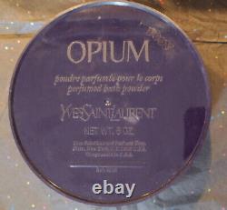 Vintage YSL Opium Perfumed Bath Powder 6oz Dusting Body and Travel Powder Set