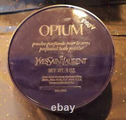 Vintage YSL Opium Perfumed Bath Powder 6oz Dusting Body and Travel Powder Set