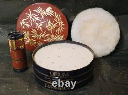 Vintage YSL Opium Perfumed Bath Powder 6oz Dusting Body and Travel Powder Set