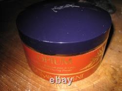 Vintage YSL Opium Perfumed Dusting Powder Talc 150g Tin Perfumes Corp. With puff