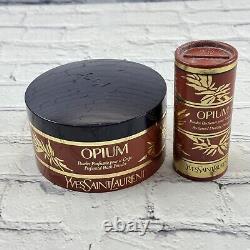 Vintage YSL Opium Yves Saint Laurent Perfumed Dusting Powder & Small Bottle