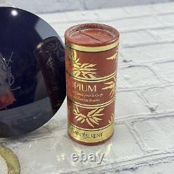 Vintage YSL Opium Yves Saint Laurent Perfumed Dusting Powder & Small Bottle