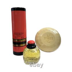 Vintage YVES SAINT LAURENT PARIS Mini Perfume Set with Soap Dusting Powder + Bag